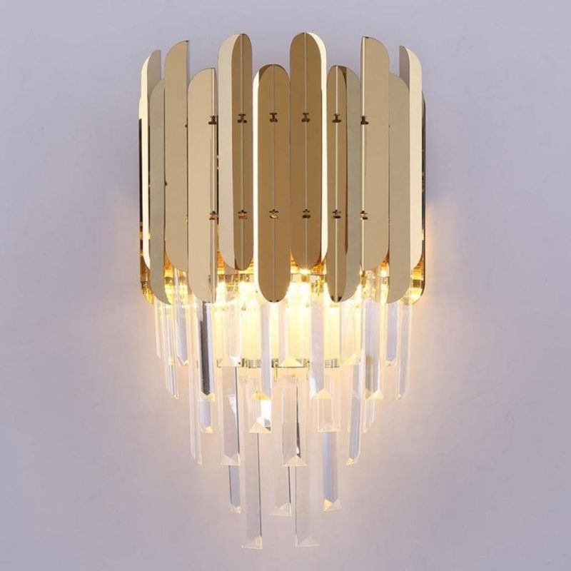 Bourbons Conical Clear Crystal Wall Sconce 16"H - product detail 6