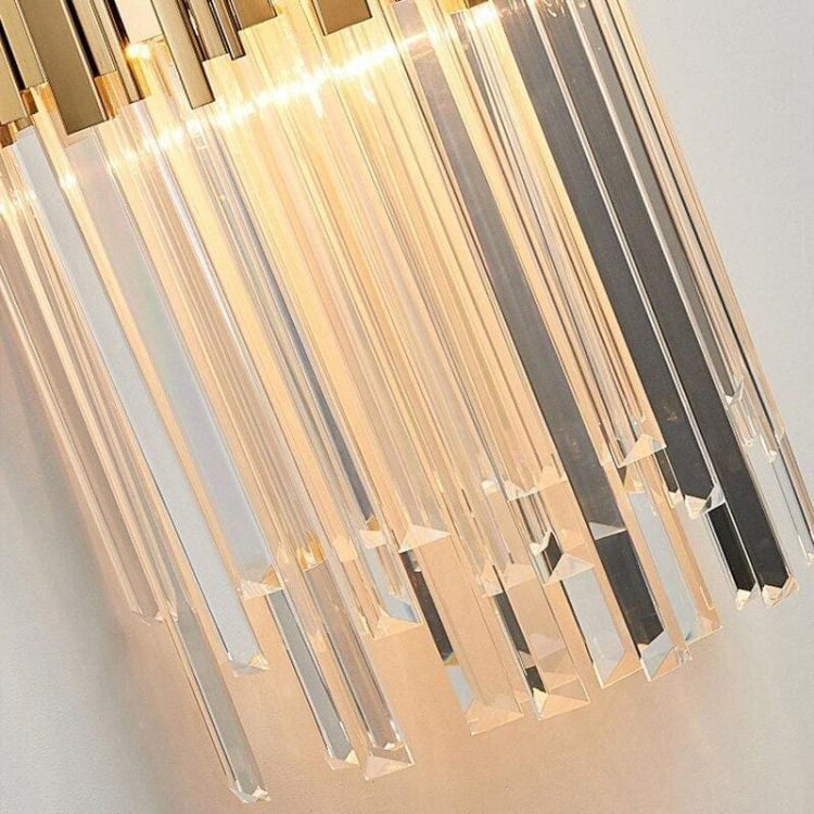 Bourbons Gold Clear Crystal Wall Sconce 18"H - product detail 5