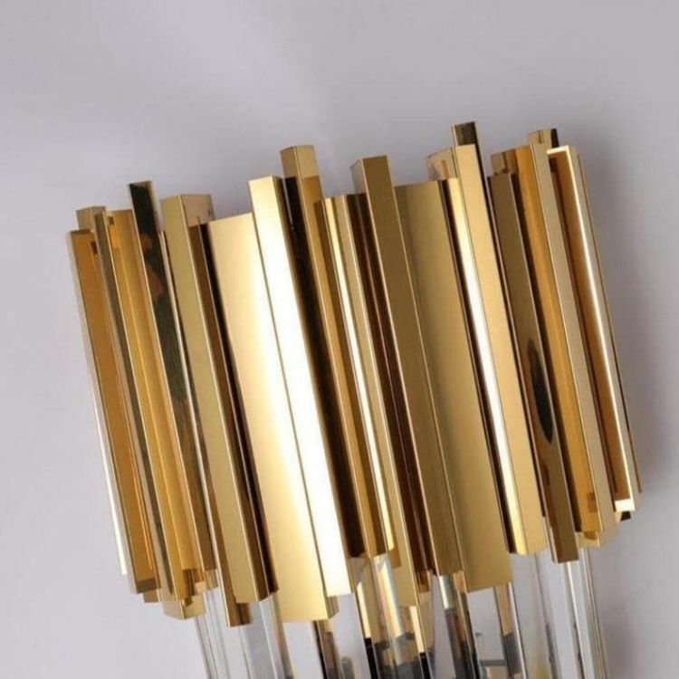 Bourbons Gold Clear Crystal Wall Sconce 18"H - product detail 6