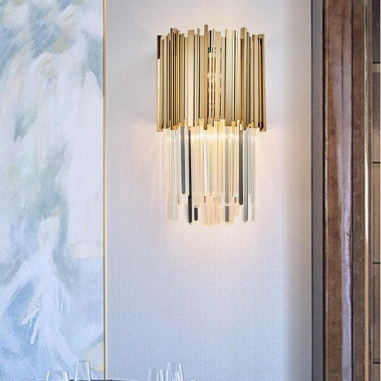 Bourbons Gold Clear Crystal Wall Sconce 18"H - product detail 7