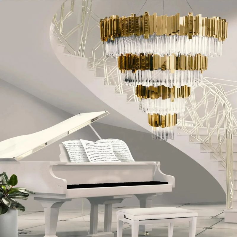 Brilliant Decorative 4-Tier Round Chandelier - product detail 3
