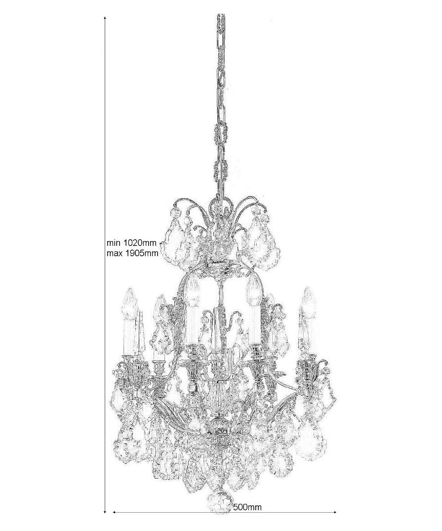 Classical Carlton Crystal Glass Chandelier