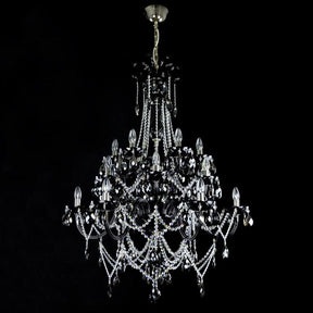 Classical Grandiose Black 18 Light Crystal Chandelier