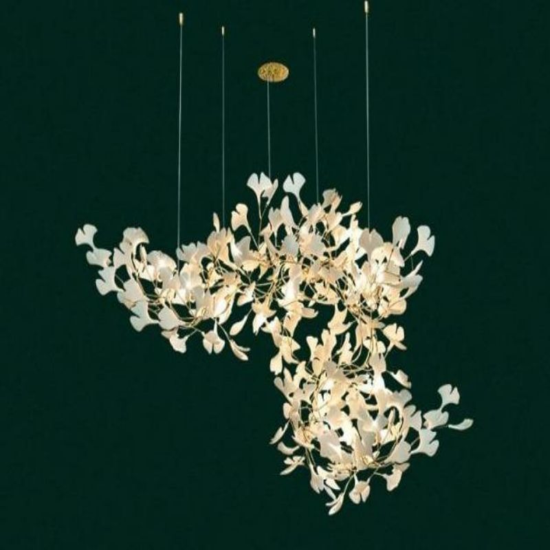 Ceramic Ginkgo Branch Chandelier Light - product detail 5