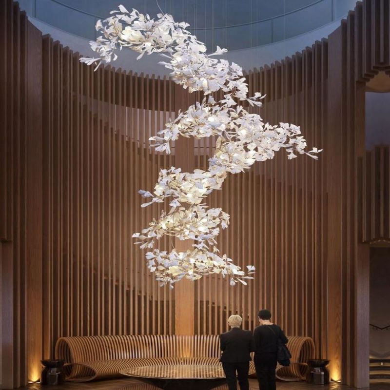 Ceramic Ginkgo Branch Chandelier Light - product detail 16