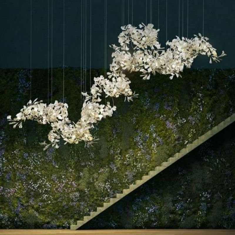 Ceramic Ginkgo Branch Chandelier Light - product detail 6