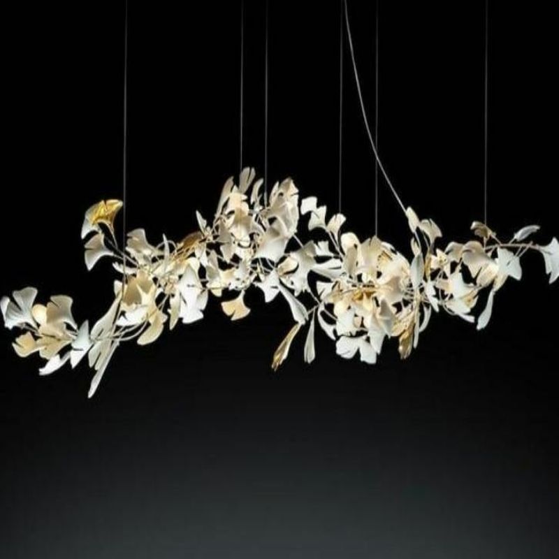 Ceramic Ginkgo Branch Chandelier Light - product detail 7