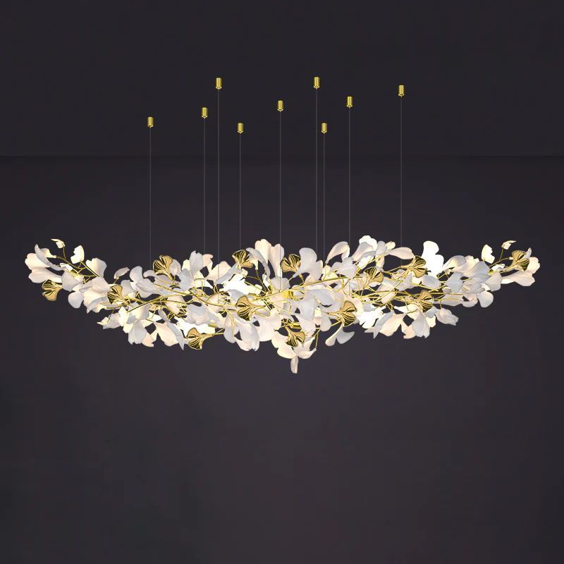 Ceramic Ginkgo Branch Chandelier Light - product detail 8