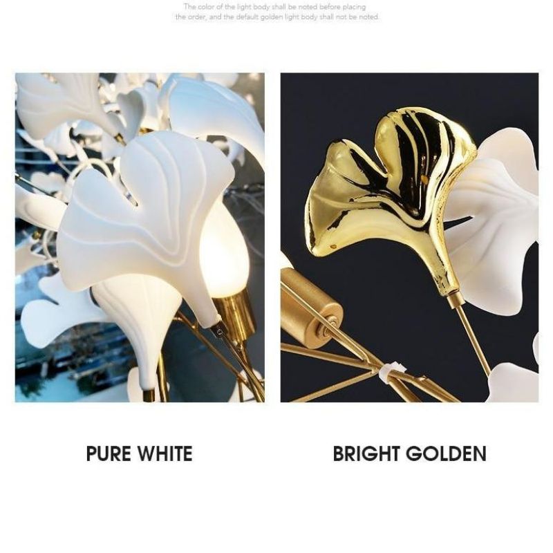 Ceramic Ginkgo Branch Chandelier Light - product detail 12