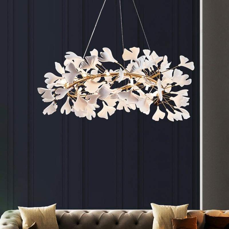 Ceramic Ginkgo Curved Chandelier - product detail 3