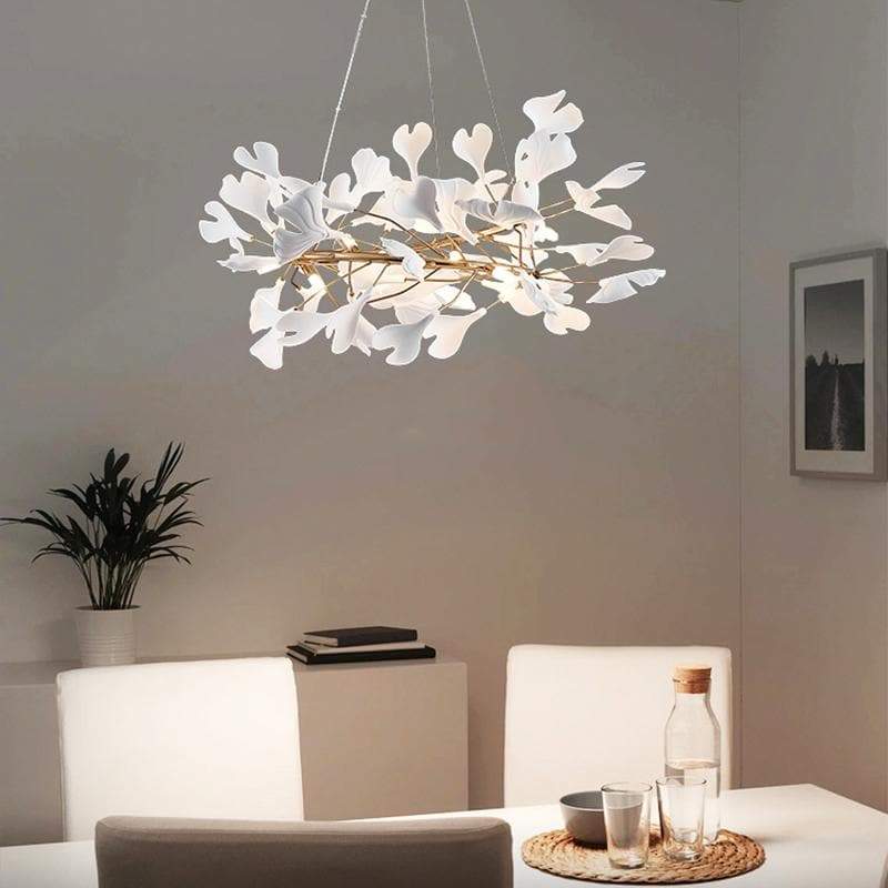 Ceramic Ginkgo Curved Chandelier - product detail 2