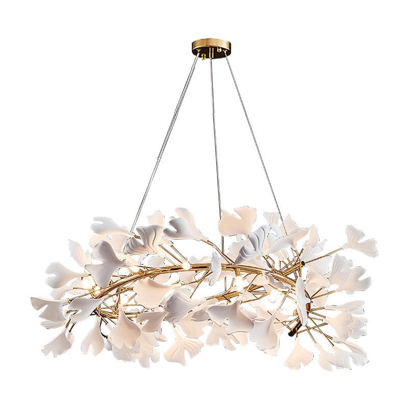 Ceramic Ginkgo Curved Chandelier - product detail 6