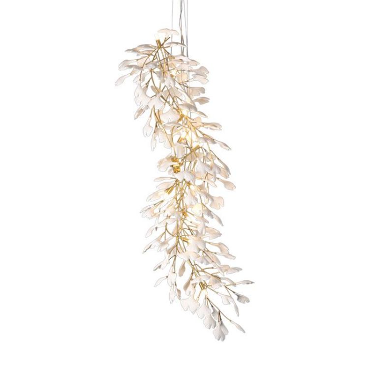 Ceramic Ginkgo Stair Long Branch Chandelier - product detail 6