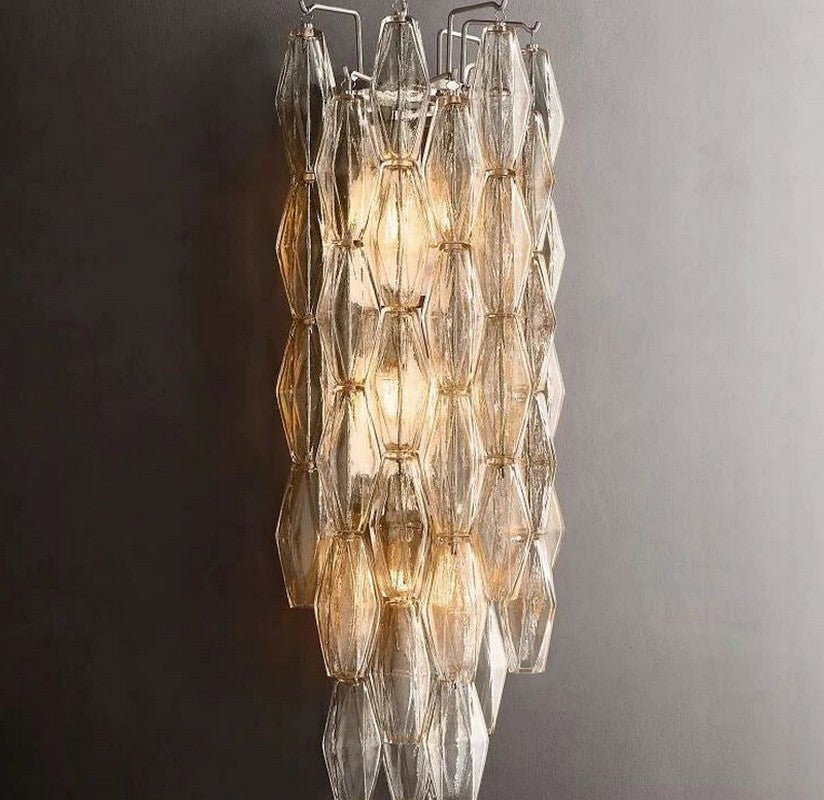 Chara Clear Glass Grand Wall Sconce