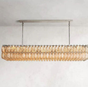 Chara Clear Glass Rectangular Chandelier 74"