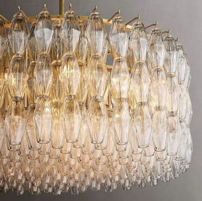 Chara Clear Glass Round Chandelier 37"