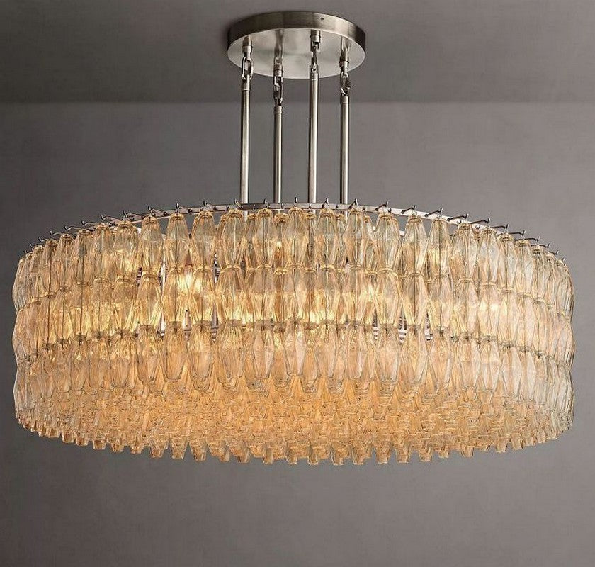 Chara Clear Glass Round Chandelier 62"