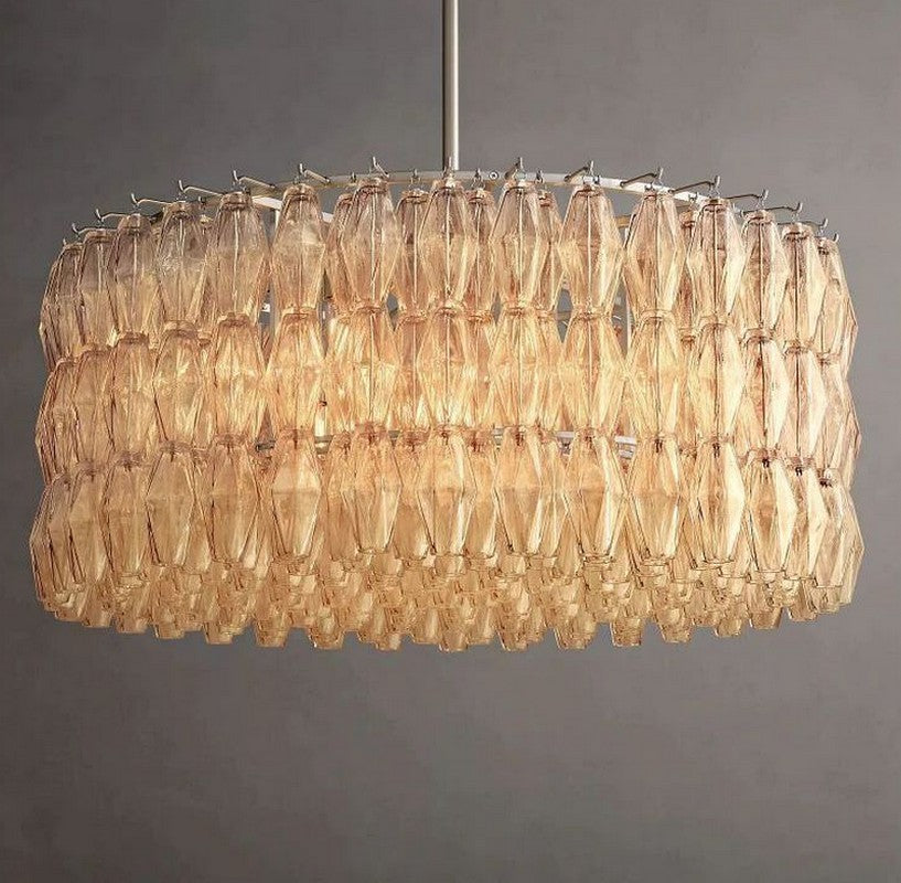 Chara Clear Glass Round Chandelier 37"