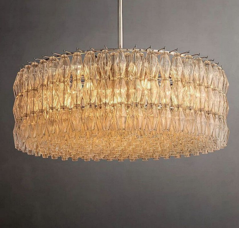 Chara Clear Glass Round Chandelier 47"