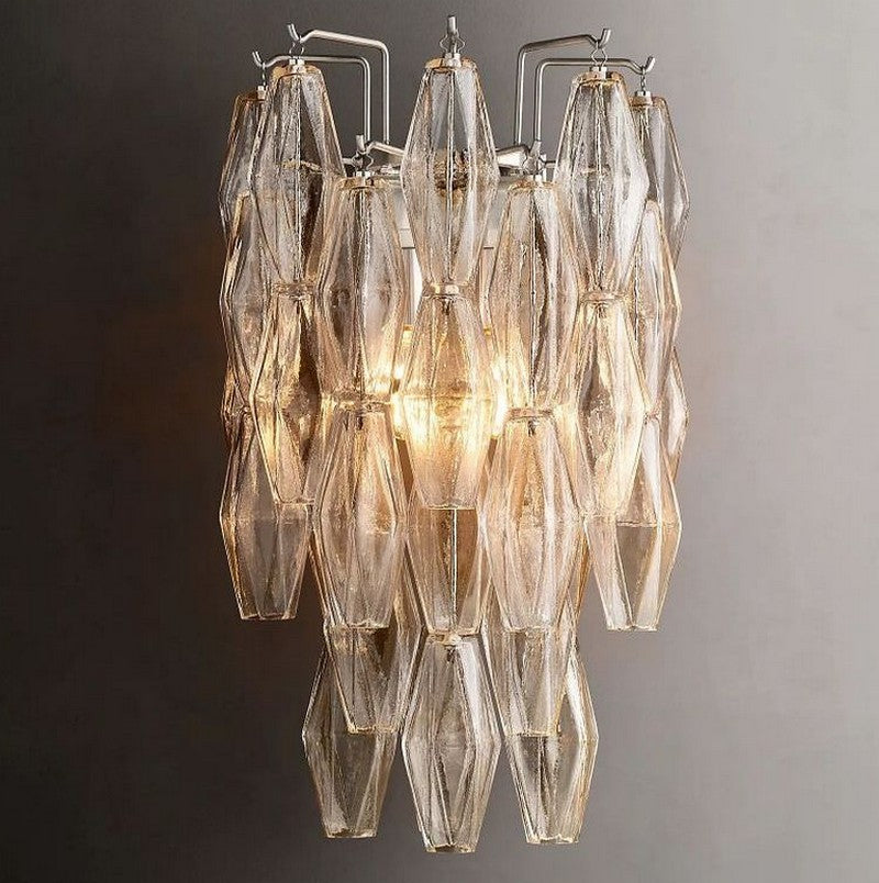 Chara Clear Glass Short Wall Sconce