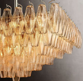 Chara Clear Glass Square Chandelier 32"