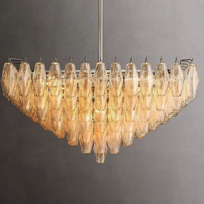 Chara Clear Glass Square Chandelier 32"