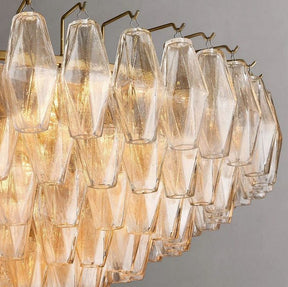 Elegant Glass Pendant Light for High Ceiling Chandelier 47" | LuminexHome