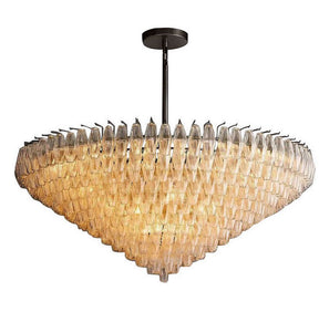 Chara Clear Glass Tiered Round Chandelier 62"