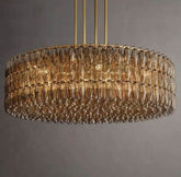 Chara Smoke Glass Round Chandelier 62"