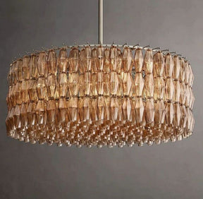 Chara Smoke Glass Round Chandelier 47"