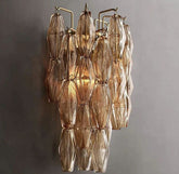 Chara Smoke Glass Short Wall Sconce