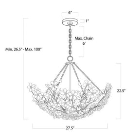 Cherish 6 Lights Round Chandelier