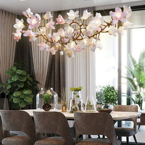 Circular Blossom Ceramic Chandelier