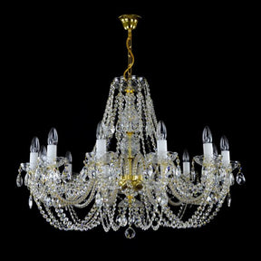 Classical Brillante 12 Light Crystal Glass Chandelier