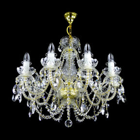 Classical De Luxe 10 Light Crystal Glass Chandelier