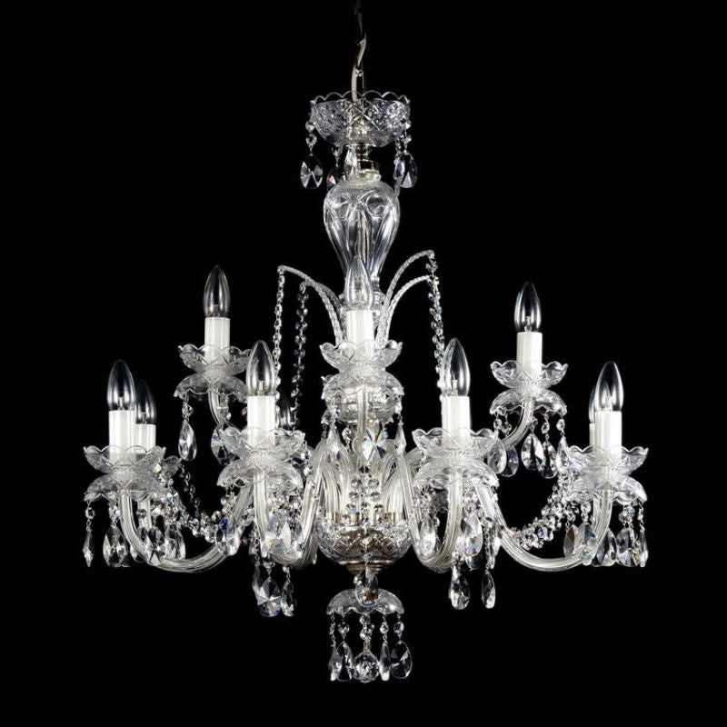 Classical De Luxe 12 Light Crystal Glass Chandelier