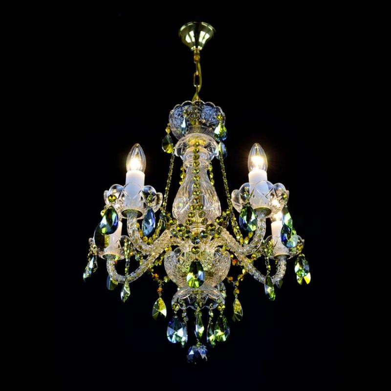 Classical De Luxe 5 Light Crystal Glass Chandelier