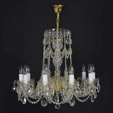 Classical Flammeo 10 Light Crystal Glass Chandelier