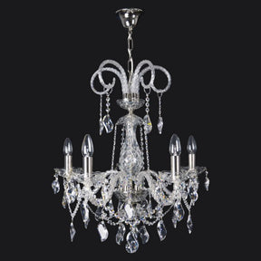 Classical Grandiose 5 Light Crystal Glass Chandelier