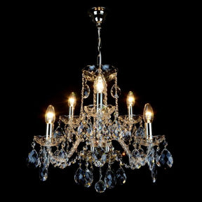 Classical Maniera 6 Light Crystal Glass Chandelier