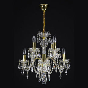 Classical Olive 8 Light Crystal Glass Chandelier