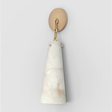 Steven Contemporary Alabaster Wall Sconce - product detail 2