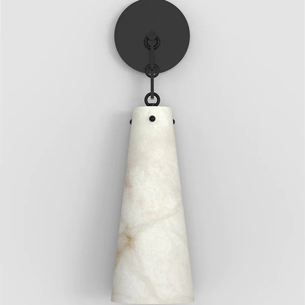 Steven Contemporary Alabaster Wall Sconce - product detail 5