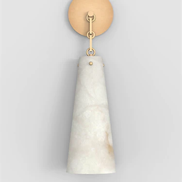 Steven Contemporary Alabaster Wall Sconce - product detail 6