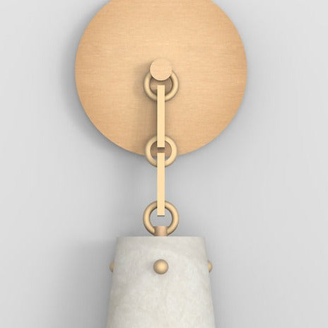 Steven Contemporary Alabaster Wall Sconce - product detail 7