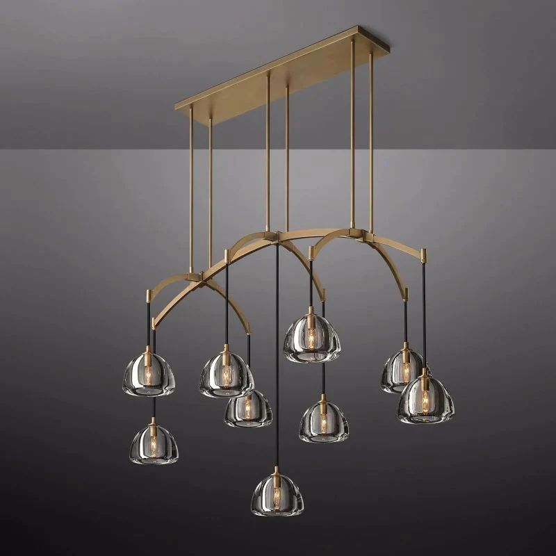Crescent Linear Chandelier 54''
