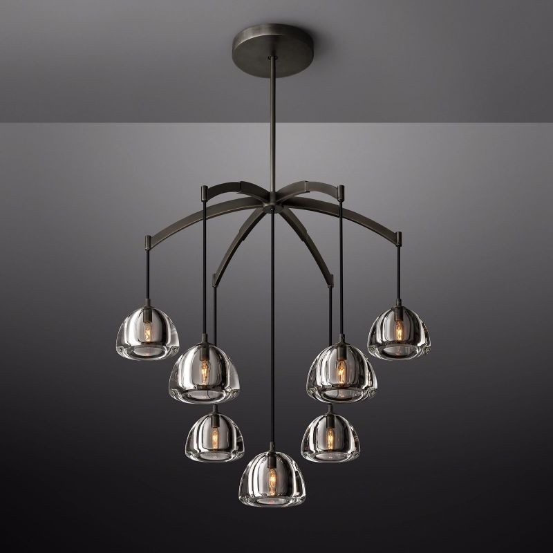 Crescent Round Chandelier 36''