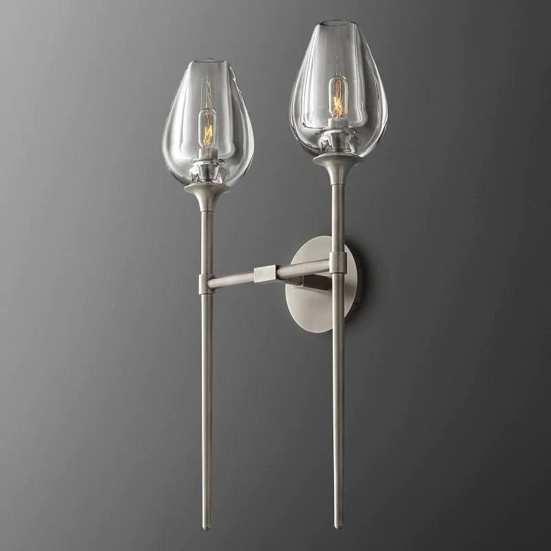 Crystal Tulip Double Wall Sconce