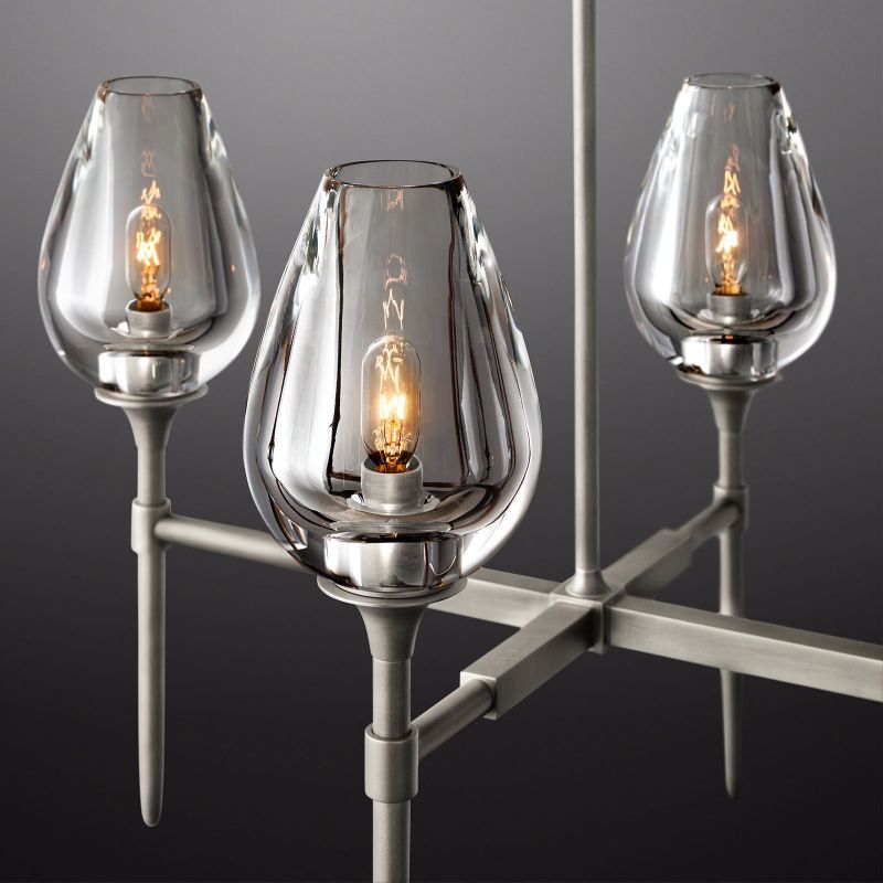 Crystal Tulip Linear Chandelier 65''
