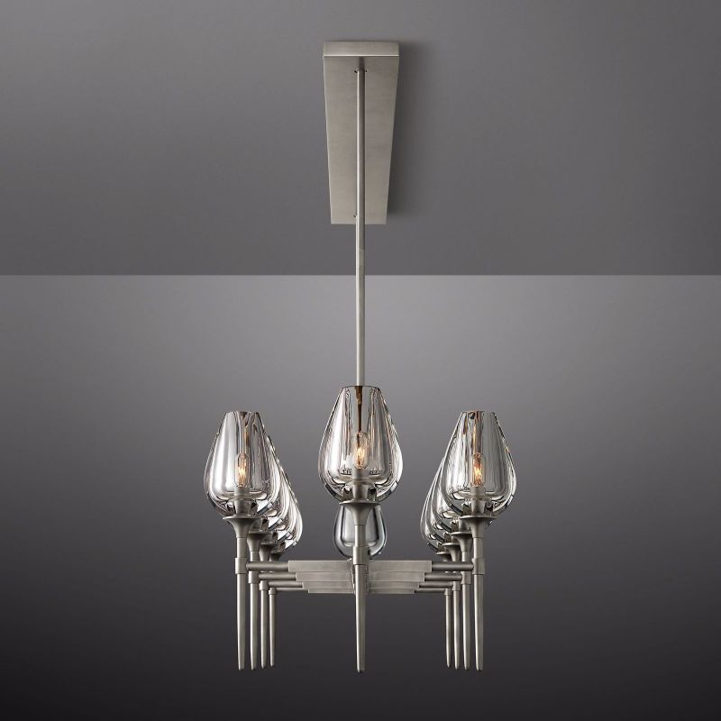 Crystal Tulip Linear Chandelier 65''